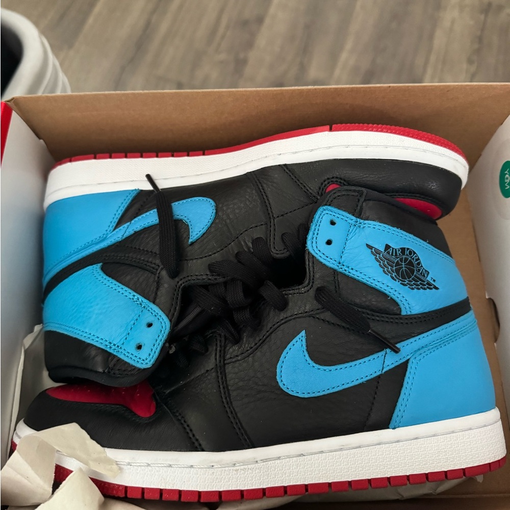 Jordan Kids Black and Blue Sneakers